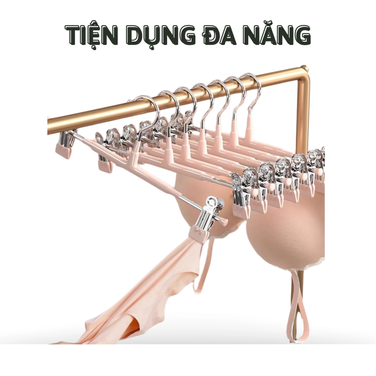 Móc Kẹp Quần Áo Inox Bọc Nhựa Cao Su Chống Trơn Trượt Không Để Lại Vết Hằn Trên Vải - FL55