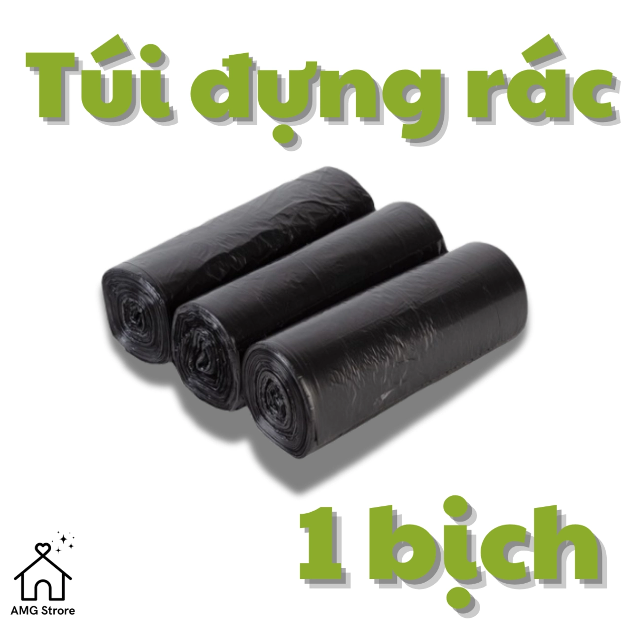 [COMBO] 3 Cuộn Túi Rác Tự Phân Hủy - Size Lớn 55*65 cm - Thân Thiện Với Môi Trường - TB3