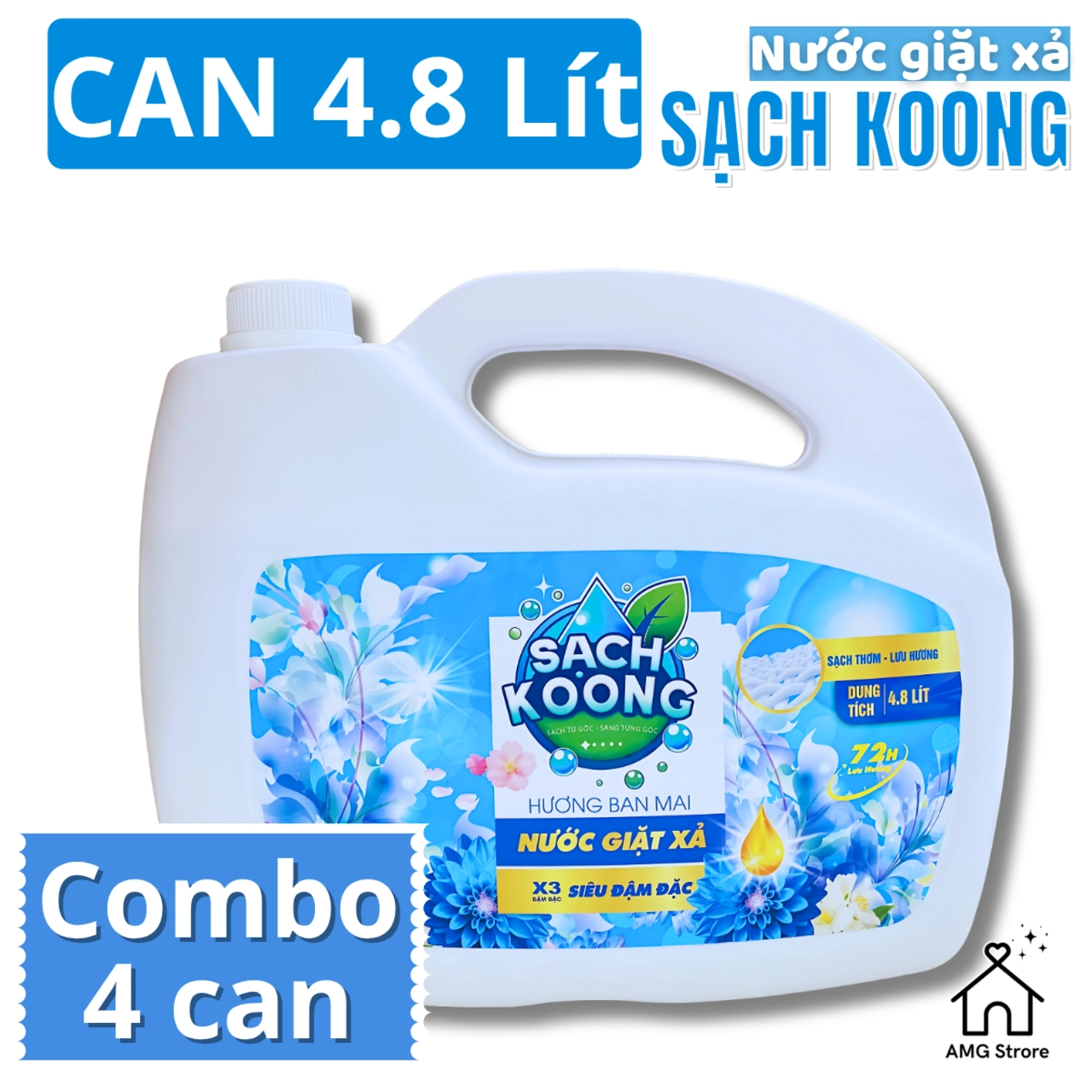 Nước Giặt Xả SẠCH KOONG Hương Ban Mai Tươi Mát Thanh Lịch, Lưu Hương Dài Lâu, Đánh Bay Vết Bẩn Cứng Đầu