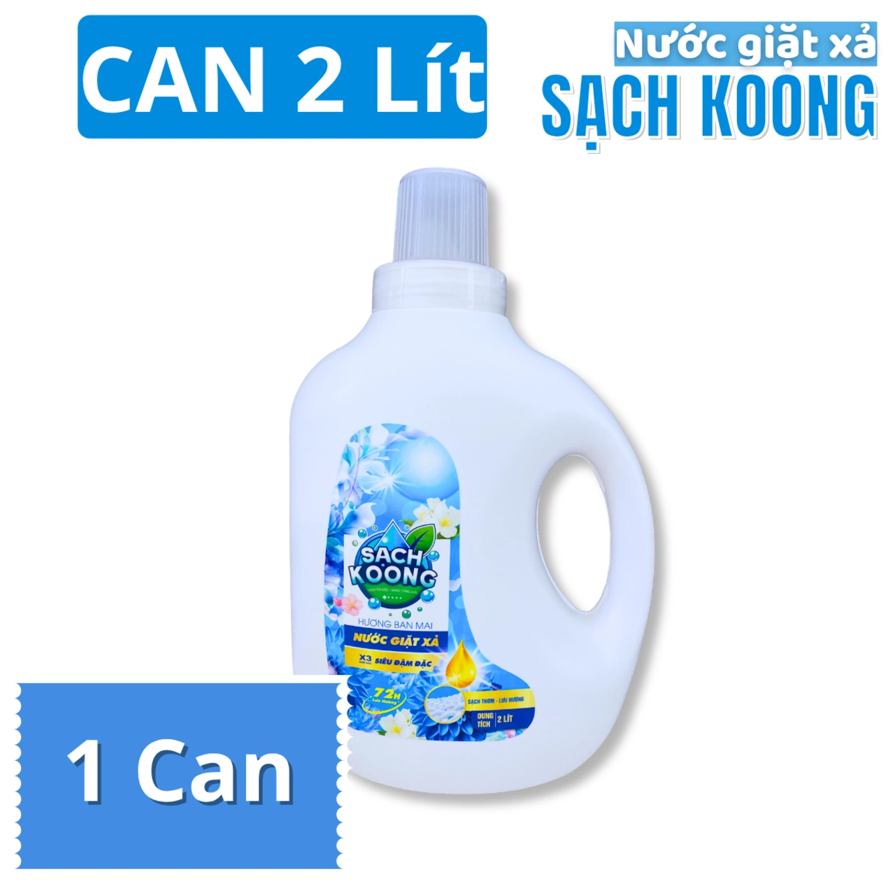 Nước Giặt Xả SẠCH KOONG Hương Ban Mai Tươi Mát Thanh Lịch, Lưu Hương Dài Lâu, Đánh Bay Vết Bẩn Cứng Đầu