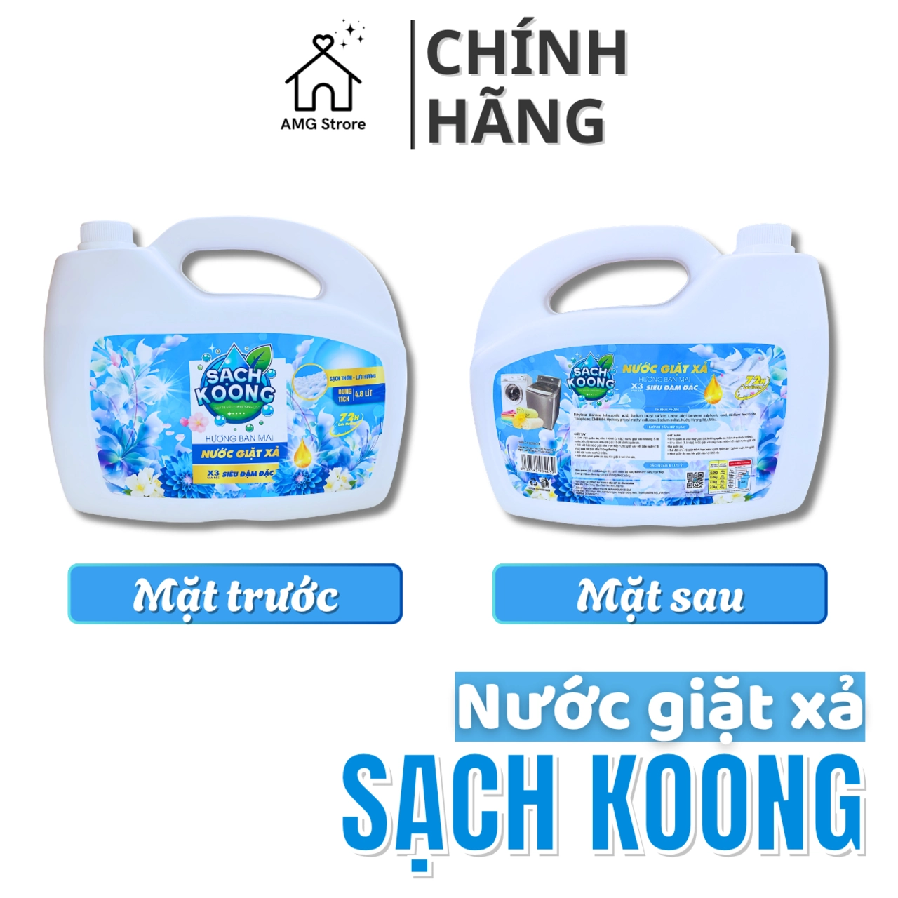 Nước Giặt Xả SẠCH KOONG Hương Ban Mai Tươi Mát Thanh Lịch, Lưu Hương Dài Lâu, Đánh Bay Vết Bẩn Cứng Đầu